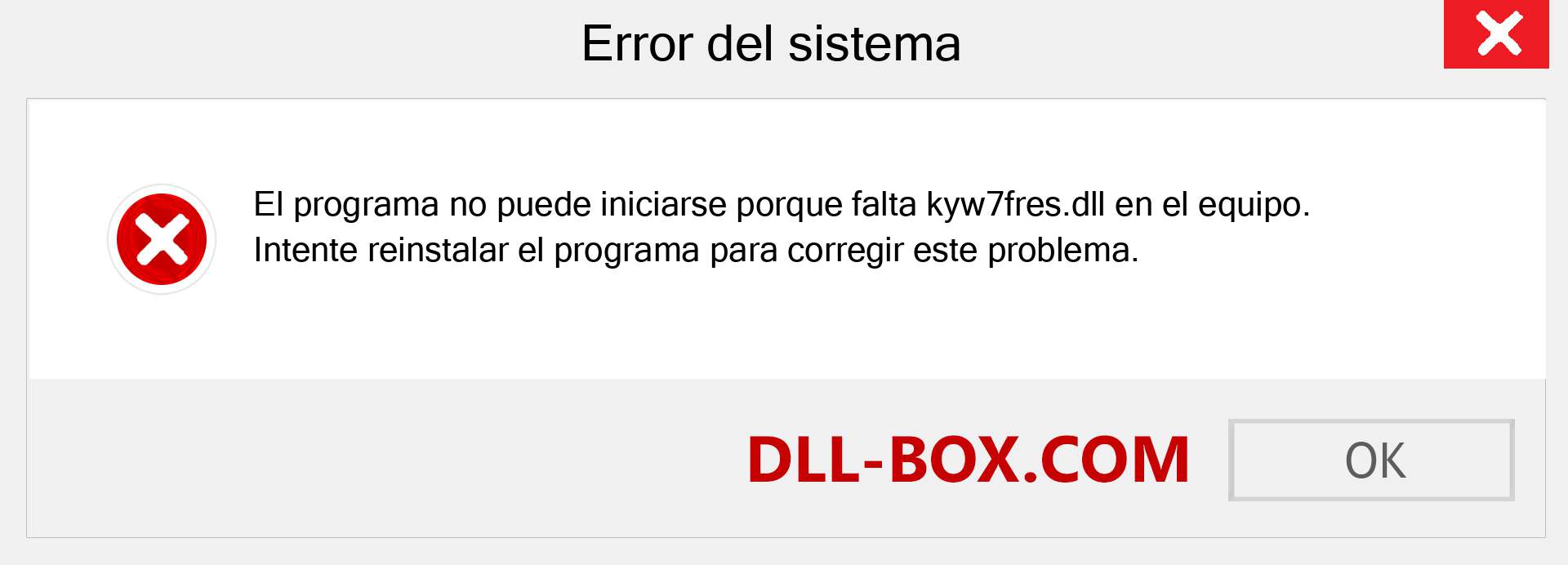 ¿Falta el archivo kyw7fres.dll ?. Descargar para Windows 7, 8, 10 - Corregir kyw7fres dll Missing Error en Windows, fotos, imágenes